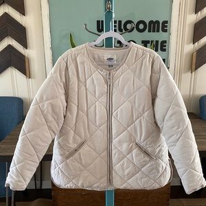 Old Navy - Cream Quilted Puffer jacket XL